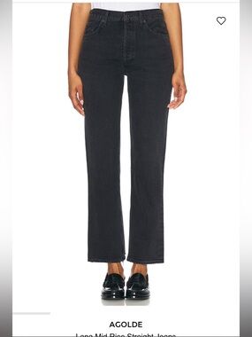AGOLDE Lana Mid-Rise Straight Jeans in Conduct wash  -Size 24